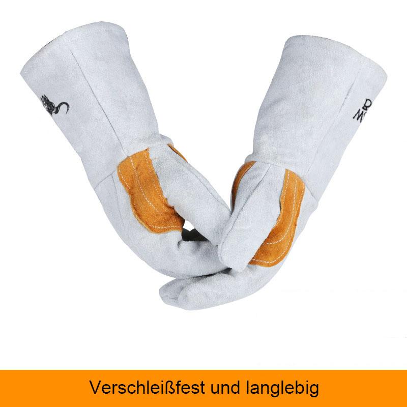 Doppellagige Wärmeisolierung, verlängerte und verdickte weiche, verschleißfeste Elektroschweißhandschuhe für Gartenarbeitsversicherungen