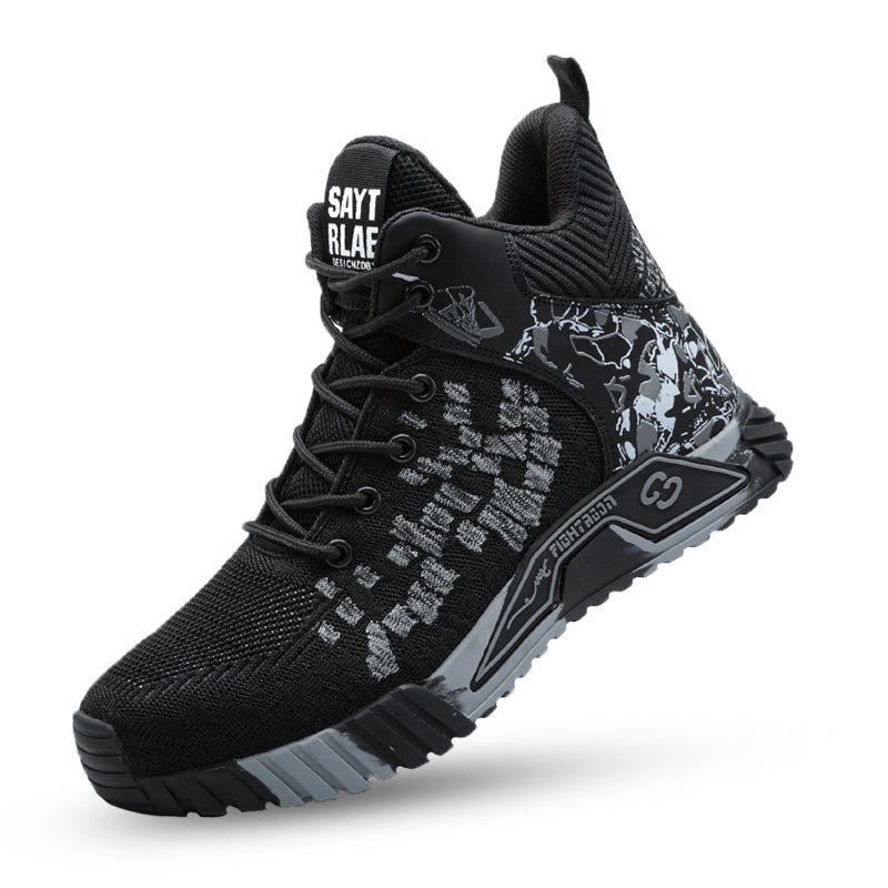 Fanmalls Chaussures de sécurité S3 - Anti-écrasement et anti-perforation, protection des chevilles