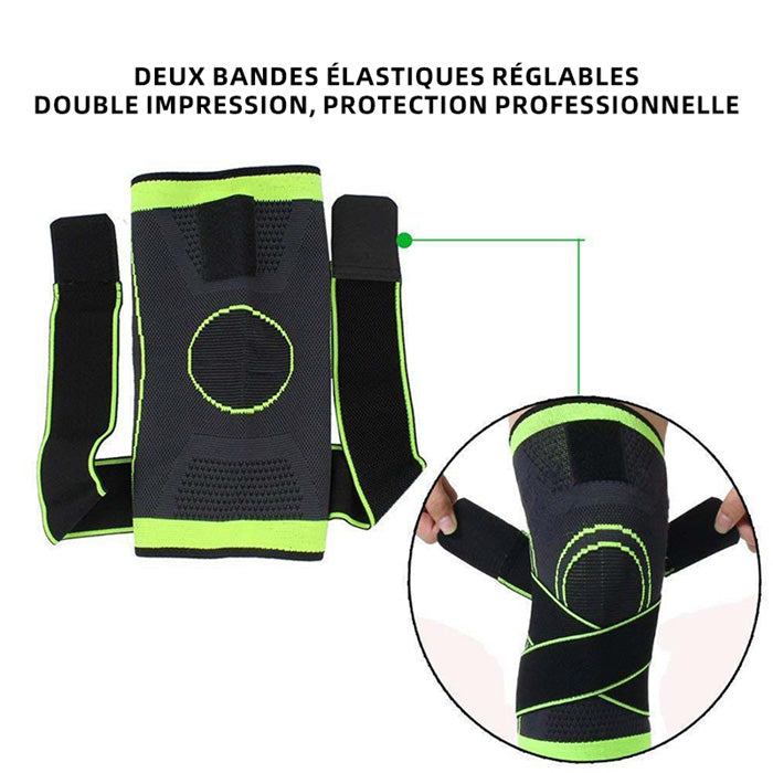 Fanmalls Genouillère Design 3D avec sangle ajustable et respirante