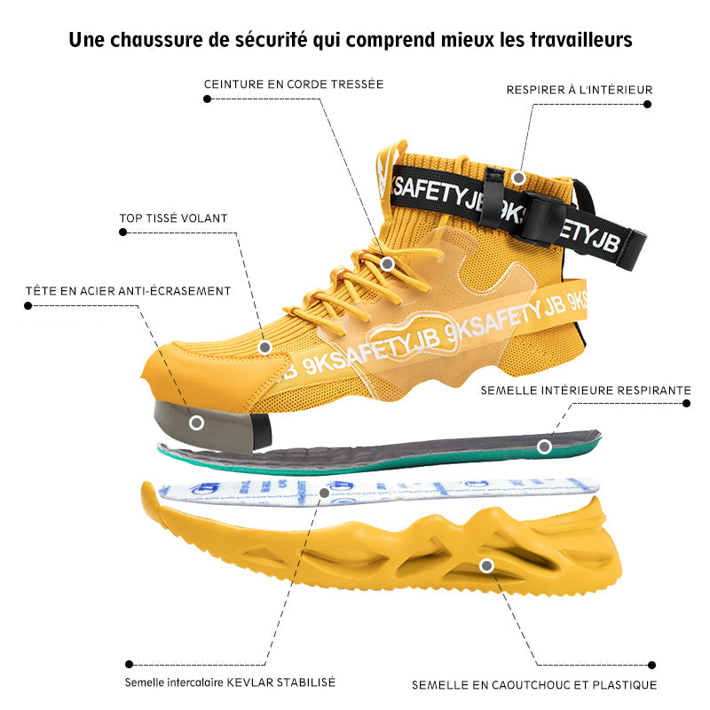 FANMALLS SAFETY CHAUSSURES DE SÉCURITÉ S3 MID