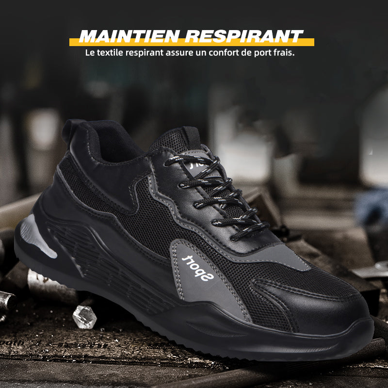 Chaussures de sécurité Fanmalls avec protection des orteils, résistantes à l'abrasion et aux perforations