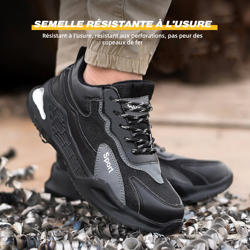 Chaussures de sécurité Fanmalls avec protection des orteils, résistantes à l'abrasion et aux perforations