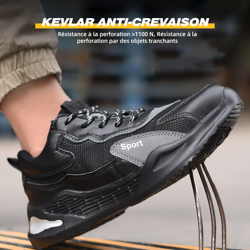 Chaussures de sécurité Fanmalls avec protection des orteils, résistantes à l'abrasion et aux perforations