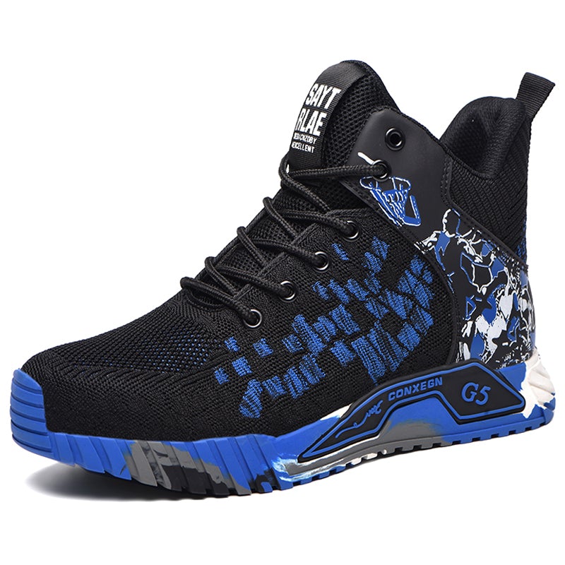 Fanmalls Chaussures de sécurité S3 - Anti-écrasement et anti-perforation, protection des chevilles