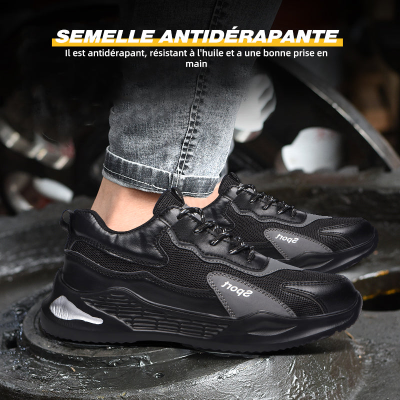 Chaussures de sécurité Fanmalls avec protection des orteils, résistantes à l'abrasion et aux perforations