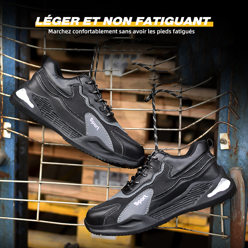 Chaussures de sécurité Fanmalls avec protection des orteils, résistantes à l'abrasion et aux perforations